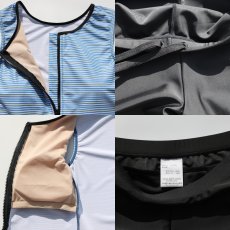 画像12: インナーショーツ、レギンス、ショットパンツとタンキニ4点セット　フィットネス水着 インナーショーツ、レギンス、ショットパンツ タンキニ 帽子 5点セット めぐれ防止 ボタン着き フィットネス 水着５点セット 競泳練習　スイムウェア　５点セット水着　トレーニングウェア　ジム用 (12)