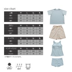 画像3: レデイース水着 半袖Tシャツ ショットパンツ タンクトップス ショーツ 四点セット 体系カバー水着  タンキニ 4点セット 大人 ビキニ タンクトップ ショートパンツ Tシャツ ラッシュガード ママ水着 (3)