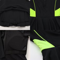 画像12: オールインワン ワンピース フィットネス レディース競泳用 体型カバー水着 フィットネス水着 女性用 練習用　競泳水着 ラッシュガード かわいい めくれ防止  女性 水着 (12)