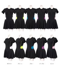 画像9: オールインワン ワンピース フィットネス レディース競泳用 体型カバー水着 フィットネス水着 女性用 練習用　競泳水着 ラッシュガード かわいい めくれ防止  女性 水着 (9)