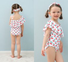 画像6: カチューシャ付き ワンショールター モノキニ KIDS水着 キッズ水着 カチューシャ付き ワンショールター モノキニ ワンピース 子供水着 女の子 水着 体型カバー スポーツウエア トップス 子供 水着 スクール水着 ガールズ 水着 スイムウェア (6)