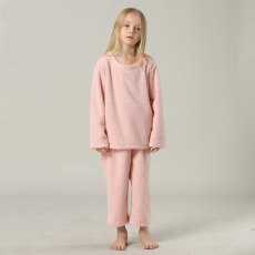 画像28: New mokomoko 丸襟ロングズボンセット男女兼用KIDSサイズ　モコモコ ルームウェア Newもこもこ 丸襟 ロングズボンセット 男女兼用 KIDSサイズ パジャマ ルームウェア セットアップ キッズ 女の子 男の子 長袖パジャマ もこもこ 厚手 (28)
