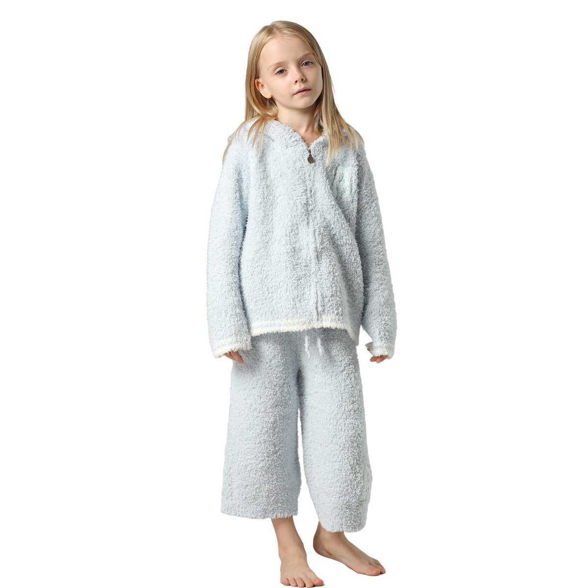 画像4: 子供用モコモコ高質AパーカーとロングズボンKIDS　ルームウェア　モコモコ ルームウェア高質 Aパーカーとロングズボン キッズ 女の子 男の子 あったか パジャマ 上下セット ジュニア 防寒 子供 パジャマ 寝間着 (4)