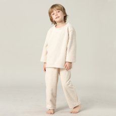 画像29: New mokomoko 丸襟ロングズボンセット男女兼用KIDSサイズ　モコモコ ルームウェア Newもこもこ 丸襟 ロングズボンセット 男女兼用 KIDSサイズ パジャマ ルームウェア セットアップ キッズ 女の子 男の子 長袖パジャマ もこもこ 厚手 (29)