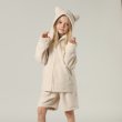 画像13: New mokomoko ZIP 猫耳フードパーカーとショットパンツセット男女兼用KIDS　モコモコ ルームウェア Newもこもこ ZIP 猫耳フード パーカーとショットパンツ セット男女兼用 ルームウェア キッズ パジャマ 子供 もこもこ パーカー 長袖 ＆ パンツ 上下セット (13)
