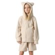 画像6: New mokomoko ZIP 猫耳フードパーカーとショットパンツセット男女兼用KIDS　モコモコ ルームウェア Newもこもこ ZIP 猫耳フード パーカーとショットパンツ セット男女兼用 ルームウェア キッズ パジャマ 子供 もこもこ パーカー 長袖 ＆ パンツ 上下セット (6)