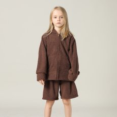 画像16: New mokomoko ZIP 猫耳フードパーカーとショットパンツセット男女兼用KIDS　モコモコ ルームウェア Newもこもこ ZIP 猫耳フード パーカーとショットパンツ セット男女兼用 ルームウェア キッズ パジャマ 子供 もこもこ パーカー 長袖 ＆ パンツ 上下セット (16)