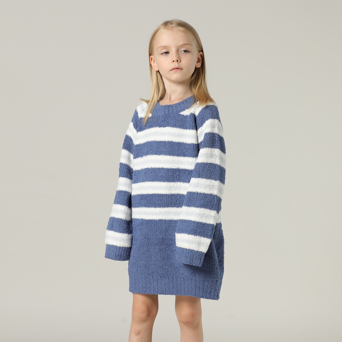 画像9: 子供用モコモコワンピース高質ルームウェア　モコモコルームウェア 子供用 モコモコ KIDS ワンピース 高質ルームウェア ルームウェア セットアップ キッズ 女の子  長袖パジャマ もこもこ (9)