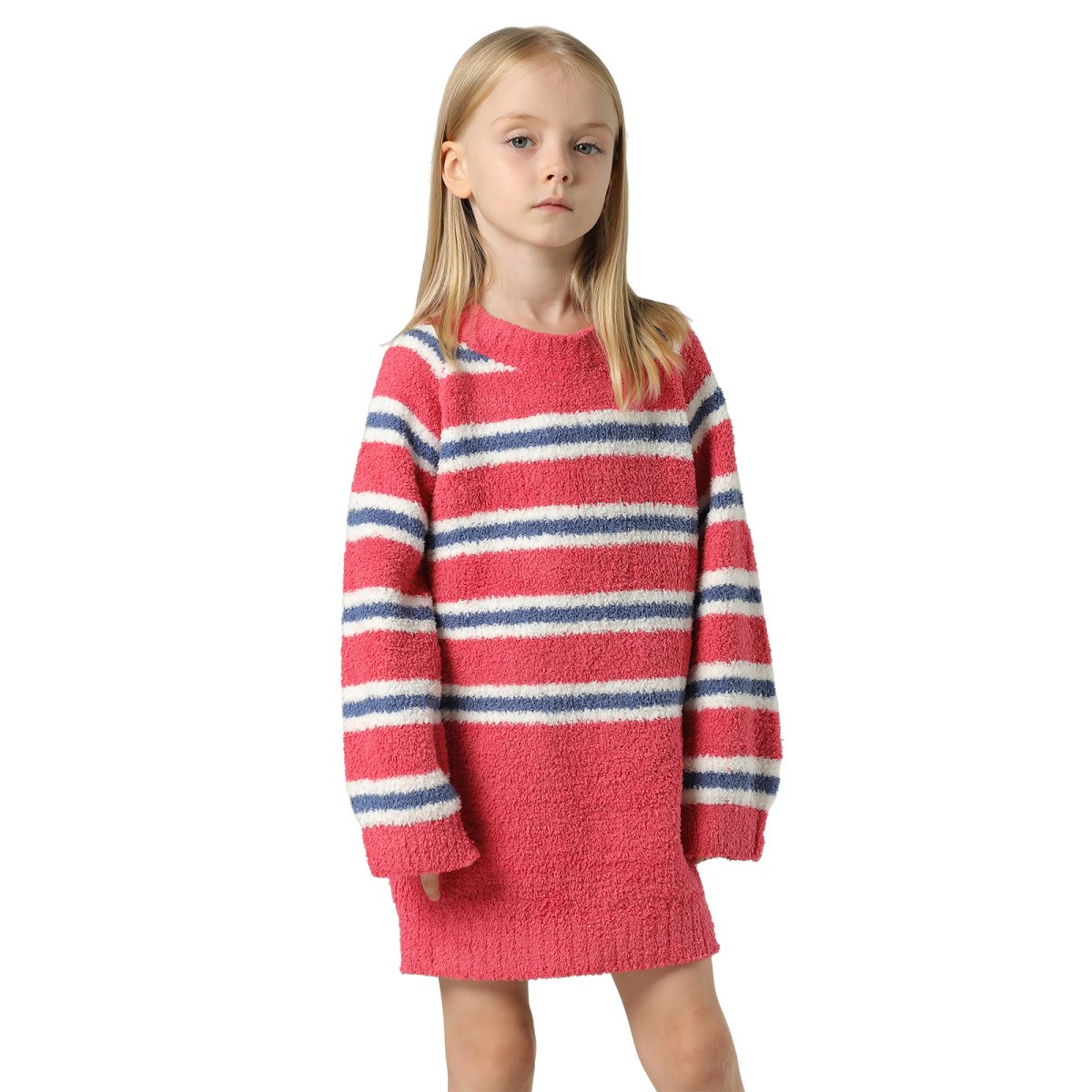 画像14: 子供用モコモコワンピース高質ルームウェア　モコモコルームウェア 子供用 モコモコ KIDS ワンピース 高質ルームウェア ルームウェア セットアップ キッズ 女の子  長袖パジャマ もこもこ (14)