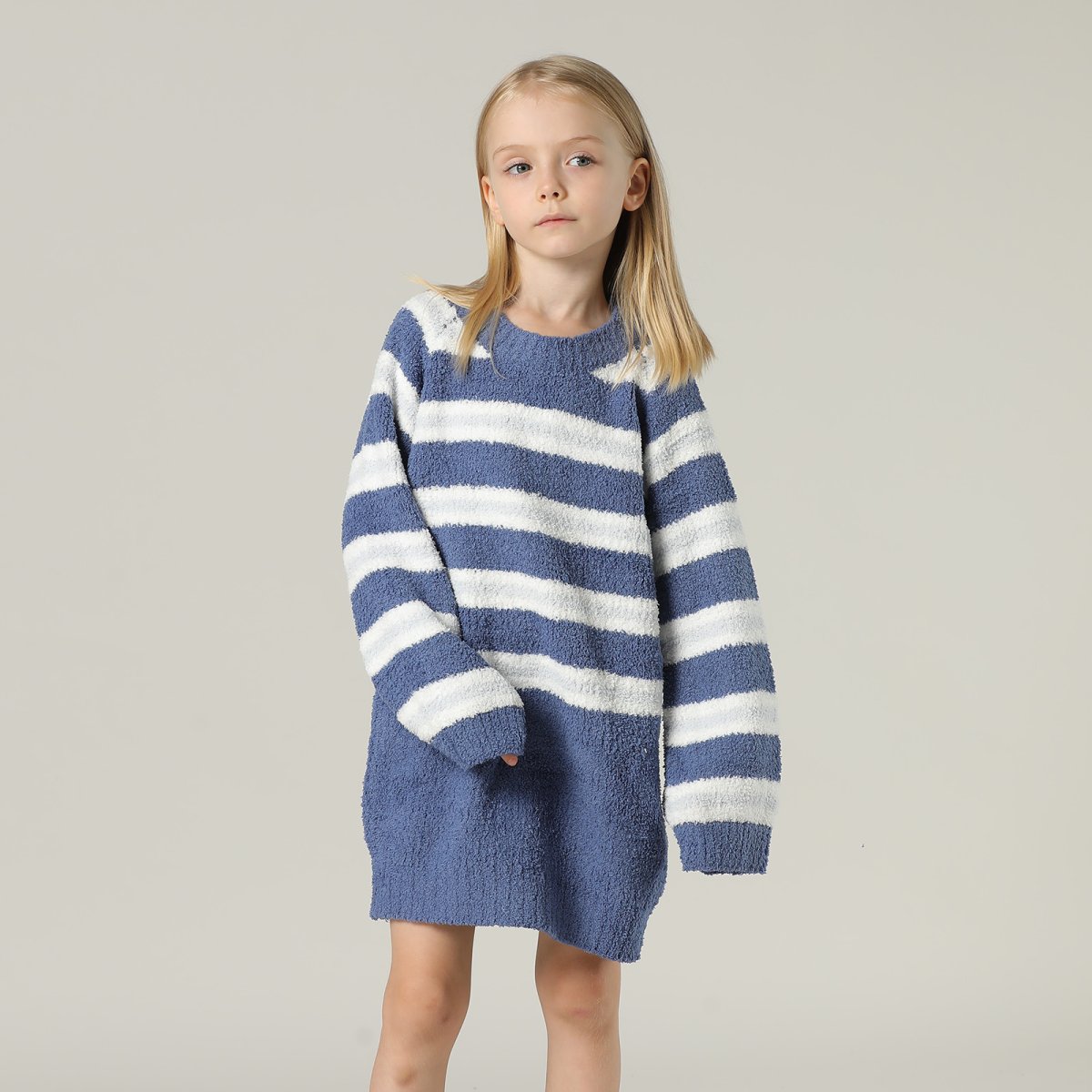 画像10: 子供用モコモコワンピース高質ルームウェア　モコモコルームウェア 子供用 モコモコ KIDS ワンピース 高質ルームウェア ルームウェア セットアップ キッズ 女の子  長袖パジャマ もこもこ (10)