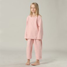 画像23: New mokomoko 丸襟ロングズボンセット男女兼用KIDSサイズ　モコモコ ルームウェア Newもこもこ 丸襟 ロングズボンセット 男女兼用 KIDSサイズ パジャマ ルームウェア セットアップ キッズ 女の子 男の子 長袖パジャマ もこもこ 厚手 (23)