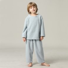 画像25: New mokomoko 丸襟ロングズボンセット男女兼用KIDSサイズ　モコモコ ルームウェア Newもこもこ 丸襟 ロングズボンセット 男女兼用 KIDSサイズ パジャマ ルームウェア セットアップ キッズ 女の子 男の子 長袖パジャマ もこもこ 厚手 (25)