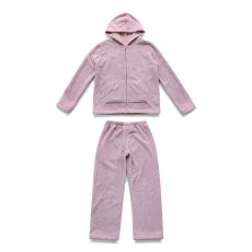 画像14: レデイスZIPキャップつきロングズボンセットルームウェア　パジャマ レディース 長袖 ルームウェア 上下セット 無地 フード付き 秋冬 部屋着 防寒  (14)
