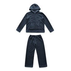 画像18: レデイスZIPキャップつきロングズボンセットルームウェア　パジャマ レディース 長袖 ルームウェア 上下セット 無地 フード付き 秋冬 部屋着 防寒  (18)