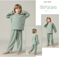 画像10: New mokomoko 丸襟ロングズボンセット男女兼用KIDSサイズ　モコモコ ルームウェア Newもこもこ 丸襟 ロングズボンセット 男女兼用 KIDSサイズ パジャマ ルームウェア セットアップ キッズ 女の子 男の子 長袖パジャマ もこもこ 厚手 (10)