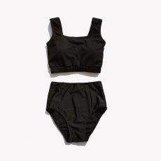 画像12: ハイネックブラとハイウェストショーツセット水着　レデイース水着 ハイネックブラ　ハイウェスト　ショーツセット水着 　ビキニ レディース 水着 体型カバー 小胸 盛れる アン Uネック 胸パッド 見せブラ　ビキニ 2点セット (12)