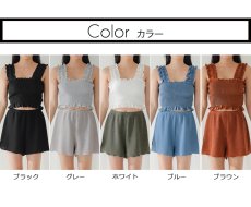 画像10: ビキニセット水着 シャーリングトップス インナー着き スカパンセット レデイース水着 レディース ビキニ スカート 2WAY着られる ハイウエスト 体型カバー  女性 セパレート 温泉水着 (10)
