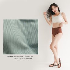 画像7: ハイネックブラとハイウェストショーツセット水着　レデイース水着 ハイネックブラ　ハイウェスト　ショーツセット水着 　ビキニ レディース 水着 体型カバー 小胸 盛れる アン Uネック 胸パッド 見せブラ　ビキニ 2点セット (7)