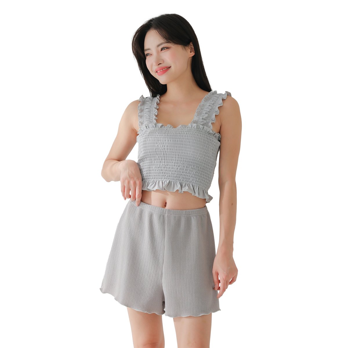 画像15: ビキニセット水着 シャーリングトップス インナー着き スカパンセット レデイース水着 レディース ビキニ スカート 2WAY着られる ハイウエスト 体型カバー  女性 セパレート 温泉水着 (15)