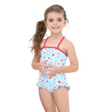 画像2: KIDSワンピース花柄水着　キッズスイムウェア　女の子　 (2)