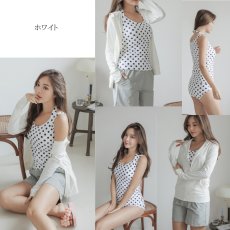 画像19: 水着４点セット ラッシュガードセット ラッシュガード ショットパンツ スポーツブラ ショーツ 水着体系カバー スイムウェア レディース 体型カバー タンキニ くすみカラー タンクトップ ハーフパンツ  長袖 UVカット (19)