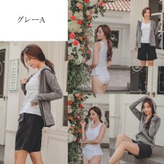 画像8: ラッシュガードとサーフパンツとタンキニトップスとショーツの4点セット水着　4点体系カバー セット水着 水着レディース ラッシュガード 体型カバー タンクトップ ショートパンツ ４点セット 長袖 日焼け対策 UVカットタンキニ 長袖ラッシュガード (8)