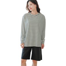 画像33: ロング袖ラッシュガード 膝まで布帛素材ロングショットパンツ タンキニトップス 四角ショーツ 体型カバー水着４点セット  長袖シャツ  ハーフパンツ セット水着 カバーアップ水着 (33)