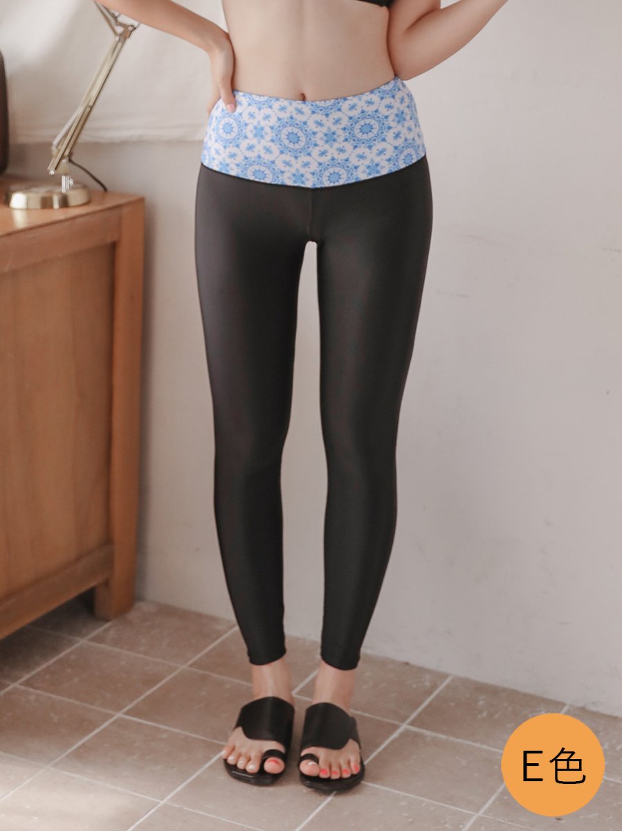 画像7: レギンス水着 レディース レギンス  水着 スパッツ 9分丈 水陸両用 スパッツ スイムレギンス タイツ スイムウェア 紫外線対策 日焼け予防 水陸両用 uvカット プール 海 サーフィン (7)