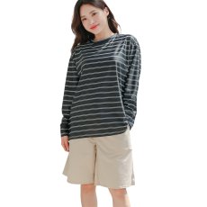 画像34: ロング袖ラッシュガード 膝まで布帛素材ロングショットパンツ タンキニトップス 四角ショーツ 体型カバー水着４点セット  長袖シャツ  ハーフパンツ セット水着 カバーアップ水着 (34)
