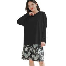 画像30: ロング袖ラッシュガード 膝まで布帛素材ロングショットパンツ タンキニトップス 四角ショーツ 体型カバー水着４点セット  長袖シャツ  ハーフパンツ セット水着 カバーアップ水着 (30)