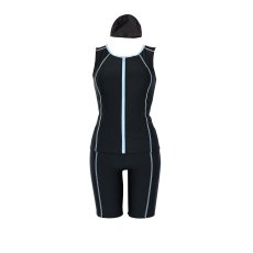 画像20: スポーツ　タンクフィットネス　水着セット スポーツ 競泳 練習用水着 タンク フィットネス 水着 レディース フィットネス水着 セパレート ノースリ スイムキャップ セット めくれ防止  (20)