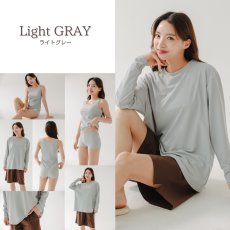 画像33: 水着４点セット ロング袖 体系カバーTシャツ ショットパンツ タントップ ショーツ レデイース水着セット タンキニ水着 レディース 長袖シャツ ラッシュガード ハーフパンツ 4点セットビキニ (33)