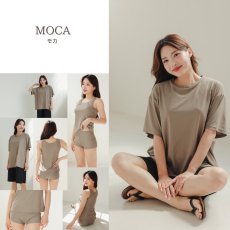 画像32: レデイース水着 半袖Tシャツ ショットパンツ タンクトップス ショーツ 四点セット 体系カバー水着  タンキニ 4点セット 大人 ビキニ タンクトップ ショートパンツ Tシャツ ラッシュガード ママ水着 (32)