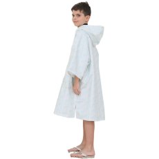 画像34: ピーチタオルパーカー お着替えポンチョ、サーフポンチョ 着替えポンチョ キッズ 子供用 お着替えタオル マイクロファイバー 吸水速乾 フード ビーチタオル スイムタオル フェザーホワイト フリーサイズ (34)