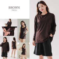 画像31: 水着４点セット ロング袖 体系カバーTシャツ ショットパンツ タントップ ショーツ レデイース水着セット タンキニ水着 レディース 長袖シャツ ラッシュガード ハーフパンツ 4点セットビキニ (31)