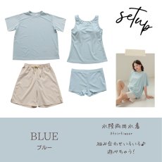 画像39: レデイース水着 半袖Tシャツ ショットパンツ タンクトップス ショーツ 四点セット 体系カバー水着  タンキニ 4点セット 大人 ビキニ タンクトップ ショートパンツ Tシャツ ラッシュガード ママ水着 (39)