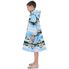 画像26: ピーチタオルパーカー お着替えポンチョ、サーフポンチョ 着替えポンチョ キッズ 子供用 お着替えタオル マイクロファイバー 吸水速乾 フード ビーチタオル スイムタオル フェザーホワイト フリーサイズ (26)