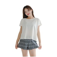 画像12: 水着Tシャツ、レギンス、パンツ、トップス　ショーツ5点セット体系カバー水着 レディース 水着 5点セット 長袖ラッシュガード 体型カバー セパレート ショートパンツ タンキニ オシャレ UVカット女性用長袖水着 接触冷感 水陸両用 ソフト肌触り (12)