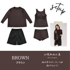 画像32: 水着４点セット ロング袖 体系カバーTシャツ ショットパンツ タントップ ショーツ レデイース水着セット タンキニ水着 レディース 長袖シャツ ラッシュガード ハーフパンツ 4点セットビキニ (32)