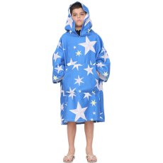画像19: ピーチタオルパーカー お着替えポンチョ、サーフポンチョ 着替えポンチョ キッズ 子供用 お着替えタオル マイクロファイバー 吸水速乾 フード ビーチタオル スイムタオル フェザーホワイト フリーサイズ (19)