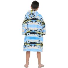 画像27: ピーチタオルパーカー お着替えポンチョ、サーフポンチョ 着替えポンチョ キッズ 子供用 お着替えタオル マイクロファイバー 吸水速乾 フード ビーチタオル スイムタオル フェザーホワイト フリーサイズ (27)