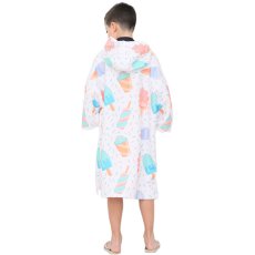 画像37: ピーチタオルパーカー お着替えポンチョ、サーフポンチョ 着替えポンチョ キッズ 子供用 お着替えタオル マイクロファイバー 吸水速乾 フード ビーチタオル スイムタオル フェザーホワイト フリーサイズ (37)