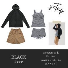 画像27: ラッシュガード ショットパンツ タンキニトップ ショーツ 水着4点セット レディース 体型カバー タンキニ 長袖ラッシュガード ブラトップ ショーツ ショートパンツ (27)