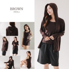 画像28: ラッシュガード ショットパンツ タンキニトップ ショーツ 水着4点セット レディース 体型カバー タンキニ 長袖ラッシュガード ブラトップ ショーツ ショートパンツ (28)