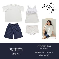 画像31: レデイース水着 半袖Tシャツ ショットパンツ タンクトップス ショーツ 四点セット 体系カバー水着  タンキニ 4点セット 大人 ビキニ タンクトップ ショートパンツ Tシャツ ラッシュガード ママ水着 (31)