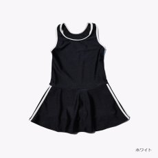 画像14: ワンピースラインワンピースSchool学校水着　スクール水着 ラインワンピース School学校水着 女の子 子供用 小学生 中学生 ワンピース UPF50+ 裏地付き ネームタグ付き 110〜170CM (14)
