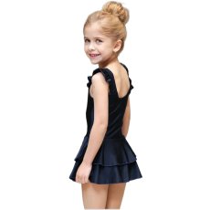 画像14: スクール水着 ワンピース型 フリル肩 School 学校水着 キッズ 女の子用 スカート＆スパッツ型 UPF50+ 紫外線対策加工 女の子 子供用 小学生 中学生 ワンピース UPF50+ 裏地付き ネームタグ付き (14)