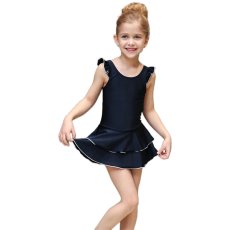 画像16: スクール水着 ワンピース型 フリル肩 School 学校水着 キッズ 女の子用 スカート＆スパッツ型 UPF50+ 紫外線対策加工 女の子 子供用 小学生 中学生 ワンピース UPF50+ 裏地付き ネームタグ付き (16)