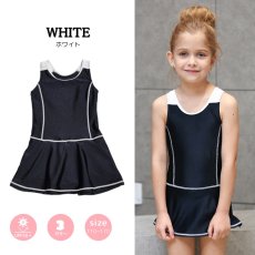 画像15: ワンピース型スクール水着　スクール水着 女の子 子供用 小学生 中学生 ワンピース UPF50+ 裏地付き ネームタグ付き (15)