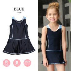 画像13: ワンピース型スクール水着　スクール水着 女の子 子供用 小学生 中学生 ワンピース UPF50+ 裏地付き ネームタグ付き (13)